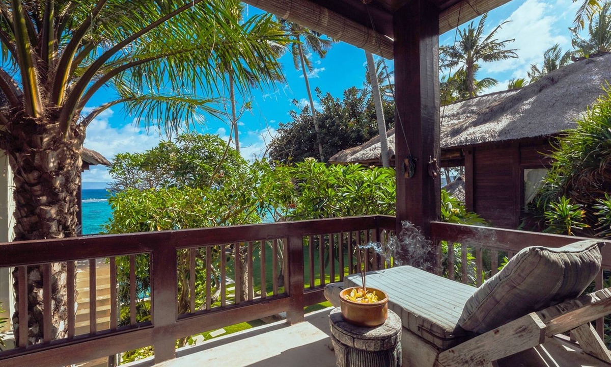 Candi Dasa Apartment | 1BR Beachfront Room with Balcony | The Village of Angels Resort