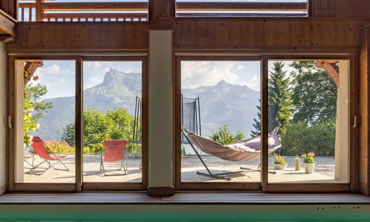 Saint-Gervais-les-Bains Apartment | Apartment "Ferme de Faustine 1 - Pool" with Mountain Views, Shared Pool, and Wi-Fi