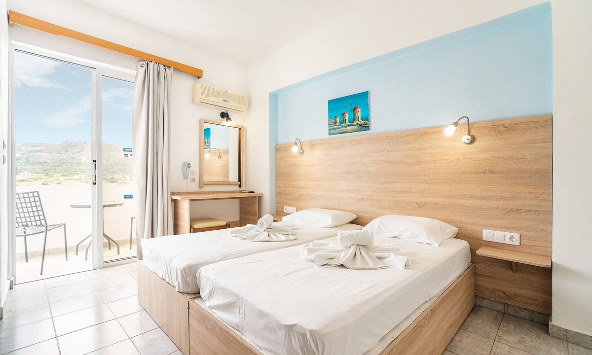Faliraki Apartment | Apartment 'Sotirakis Standard Room 6' with Mountain View, Wi-Fi and Air Conditioning