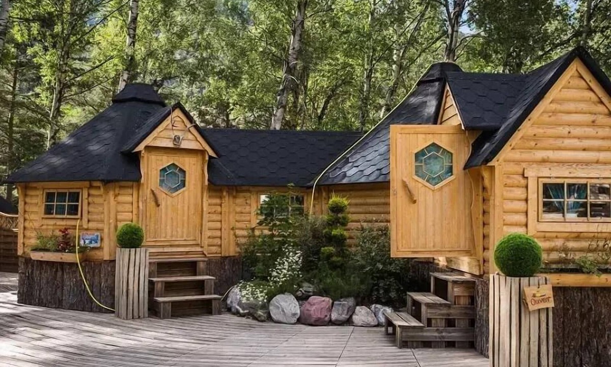 Saint-Martin-de-Queyrieres Cabin | Camping-Caravaneige l'Iscle de Prelles * - Destination Finland - Kota and its private Nordic bath 4 people