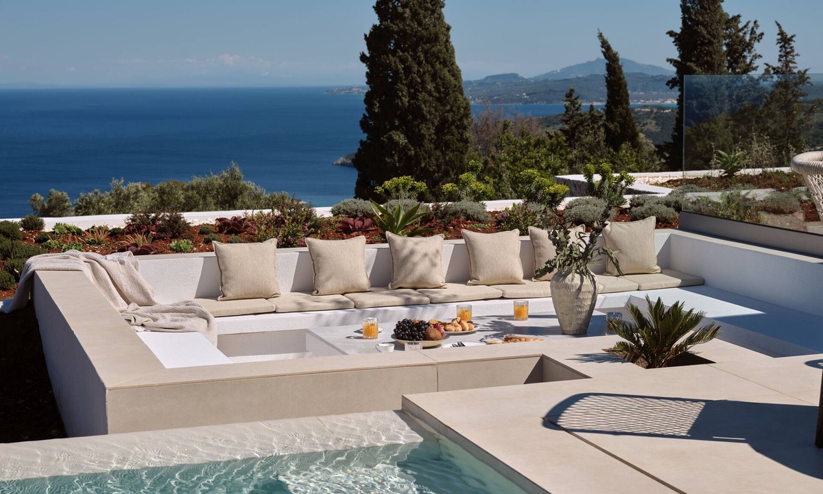 Skinaria Villa | Doci Kelios Villa - Private Heated Pool with Sea View