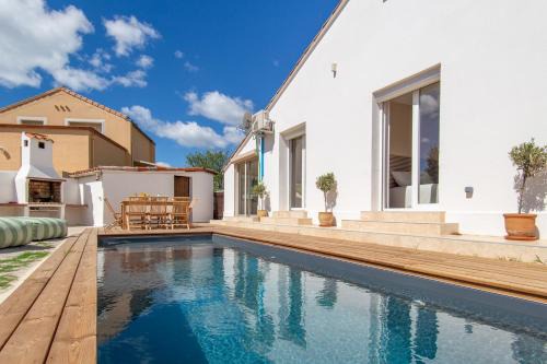 La Peyrade Villa | Frontignan, Villa Bianca, piscine et jardin