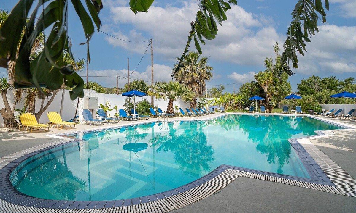 Faliraki Apartment | Holiday Apartment "Sotirakis Standard Room 2" with Mountain View, Shared Pool & Wi-Fi
