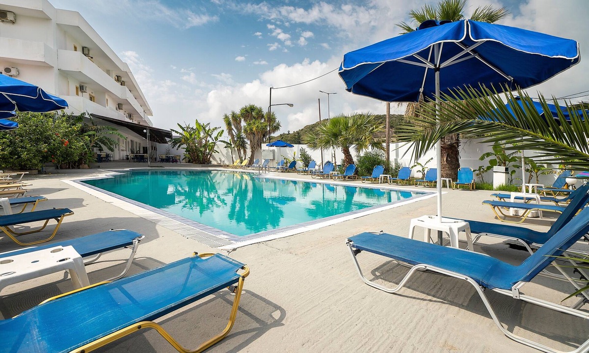 Faliraki Apartment | Holiday Apartment "Sotirakis Standard Room 1" with Mountain View, Shared Pool & Wi-Fi