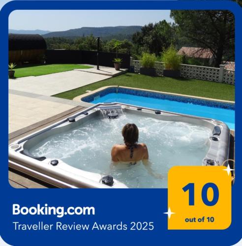 Sainte-Anastasie-sur-Issole Villa | La Pépite d'Amour, villa 5 étoiles, spa privatif, sauna, piscine privée à volonté !