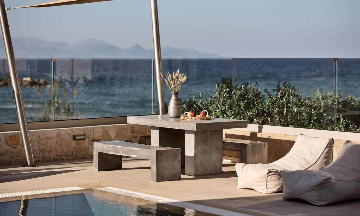 Neromilos Villa | Sea Side LaLune Villa, with Heated Pool & Spa Whirlpool