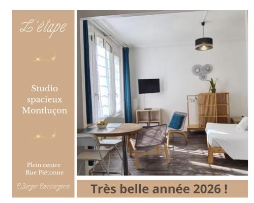 Montlucon Apartment | Studio charmant et central