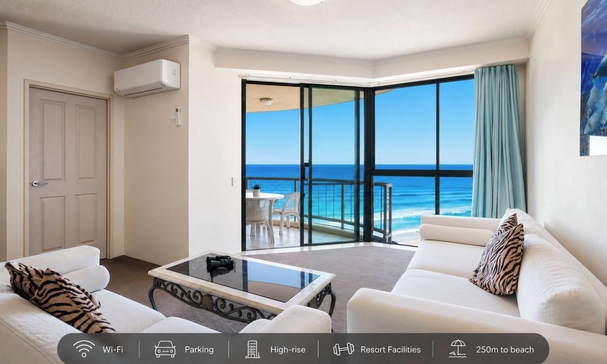 Gold Coast Apartment | Surfers Heart High-Floor 1BR | Ocean View and Pkg