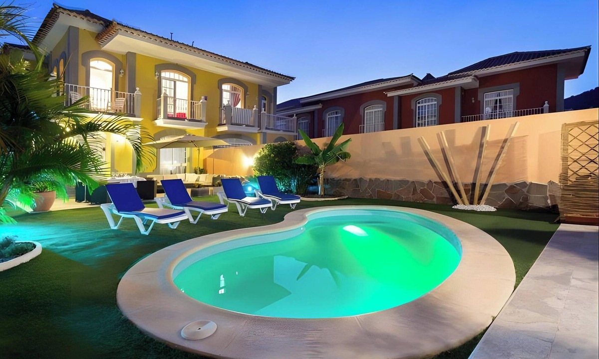 Costa Adeje Villa | Vacation Villa 'Tenerife Luxe' with Mountain View, Wi-Fi and Air Conditioning