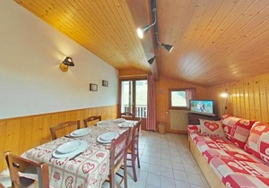 Appartement ensoleillé 2 étoiles, 6 couchages, proche pistes, balcon sud, navette ski - FR-1-241-94