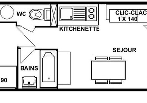 Studio cabine Les Saisies 4 personnes - FR-1-594-123