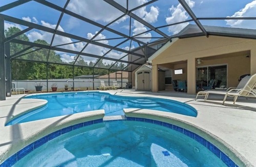 Sandy Ridge House | 5bd 4bth 20 min to Disney FREE Heated POOL & Spa. 2 Master suites.
