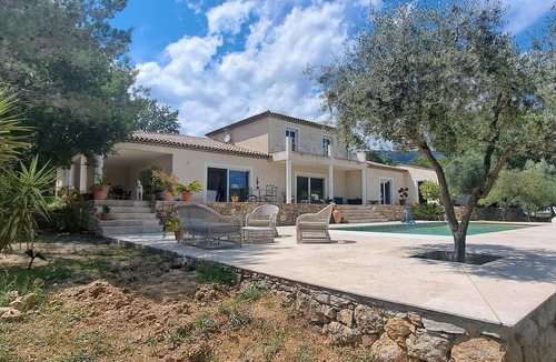 Seillans House | A stunning, air-conditioned property with a saltwater swimming pool and large wooded grounds, in.