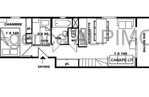 Les Saisies Apartment | Appartement 2 pièces Les Saisies, haut de la station, 6 personnes, balcon. - FR-1-594-74
