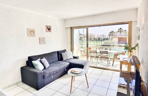 Pointe Croisette Apartment | Cannes: Palm Beach, quiet 1BDR with terrace, secure residence - parking