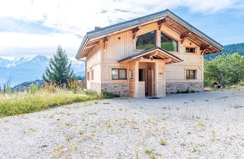 Cordon Ski Chalet | Chalet Mont Blanc - Départ ski -Vue exceptionnelle