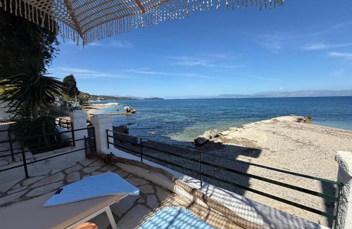 Benitses Apartment | Fronte Mare Suite - Sea Front Luxury Suite With Private Beach Patio