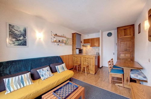 La Rosiere Apartment | Functional studio near slopes and shops, balcony and mountain corner