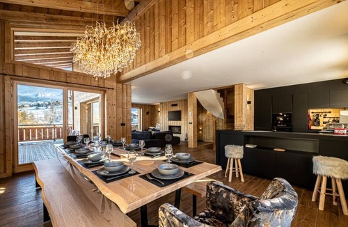 Combloux Ski Chalet | Le Tiki Mont Blanc Chalet Avec Jacuzzi et vue Mont Blanc