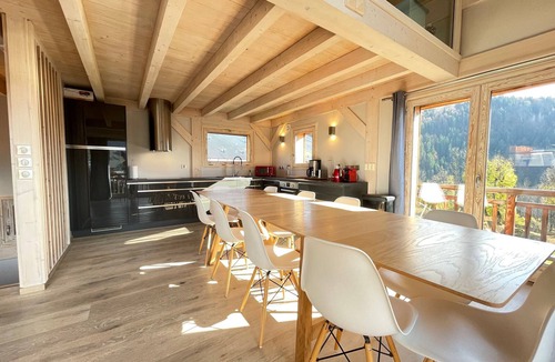 Notre-Dame-de-Bellecombe Ski Chalet | Luxury chalet for 10 with sauna in village center, WiFi included