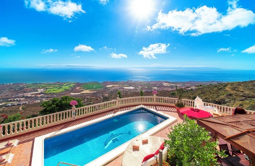 Adeje Villa | Luxury Villa Adeje | Heated Pool, Cinema, Gym & Panoramic Sea Views, Privacy