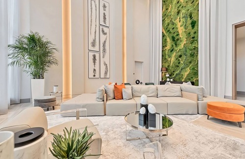 Doral Hotel | Modern 3BR City View Residence with Balcony and Luxury Amenities Near Downtown