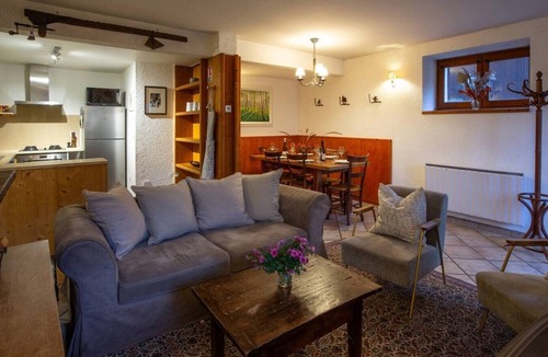 Vaujany Ski Chalet | Private terrace, warm & cosy lounge with fireplace