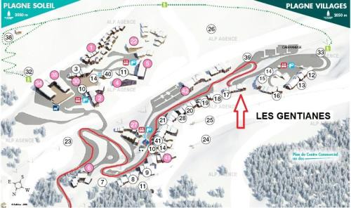 Plagne Villages Apartment | Résidence Les Gentianes - 2 Pièces 4 pers -LES GENTIANES - PLAGNE VILLAGES -Classé 3- WIFI MAE-1944