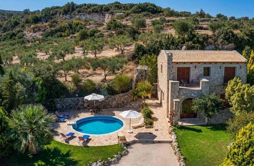 Rethymno Villa | R 848 Hill Villa Private Pool Sea Views Outdoor Jacuzzi Mini Bar