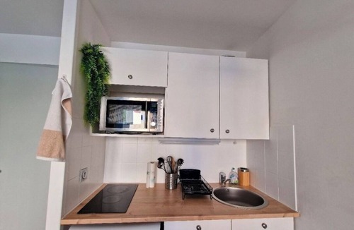 Allevard Apartment | Renovated furnished T2 - Facing the thermal baths - Balcony & swimming pool
