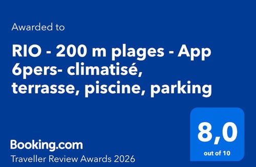 Le Suquet Apartment | RIO - Idéal Congrès-200 m plages - App 6pers- climatisé, terrasse, piscine, parking