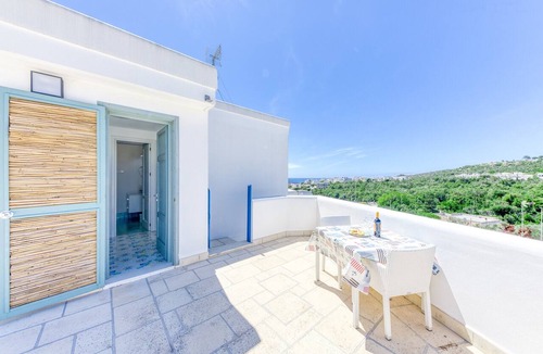 Castro Marina Apartment | Seafront Studio with Balcony in Castro di Lecce