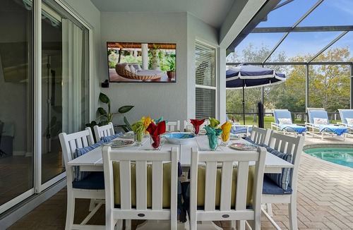Windsor Hills Villa | Southwest facing pool - loads of green space!