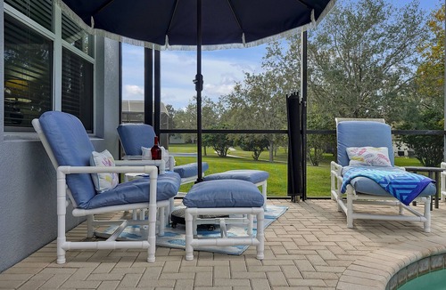 Windsor Hills Villa | Southwest facing pool - loads of green space!