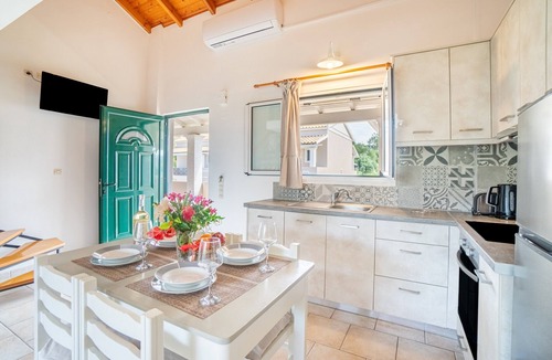 Arillas Apartment | Studio Apartment 'Premier Upstairs 6' with Sea View, Wi-Fi and Air Conditioning