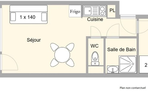 Les Saisies Apartment | Studio cabine Les Saisies 4 pers, proche pistes - FR-1-594-153