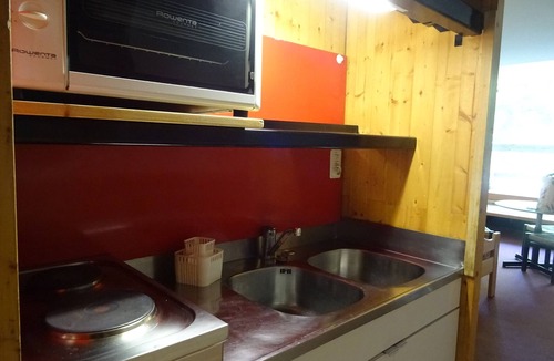 Arc-1600 Apartment | Studio for 3 at Arc 1600, south-facing balcony, ski-in/ski-out, WiFi