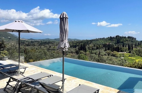 Paleokastritsa Villa | Stunning contemporary Villa set amongst olive trees. Beautiful scenery