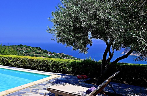 Skopelos Town Villa | Villa Erato-Panoramic view-private swimming pool