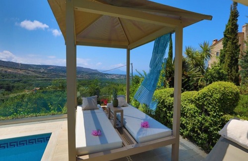 Atsipópoulon Villa | Villa Harmony, fantastic view, pool 12 m, cozy natural stone villa
