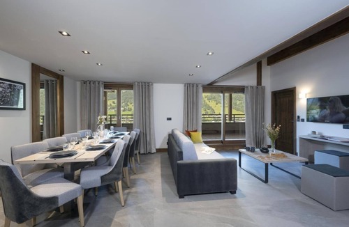 Les Contamines-Montjoie Apartment | Wifi, fitness, swimming pool, sauna, hammam, balcony, tv, ski locker, 100m², Les Contamines-Montjoie