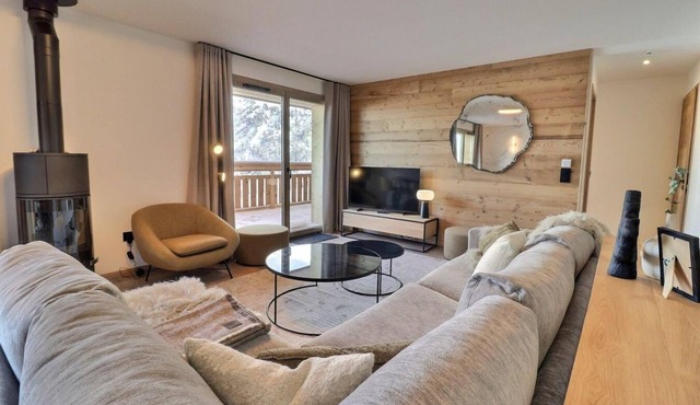 1st floor, view mountain, terrace, fireplace or stove, 134m², Méribel