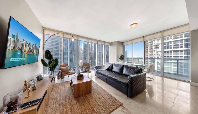 2BR Brickell Skyline Transit to Miami Stadium