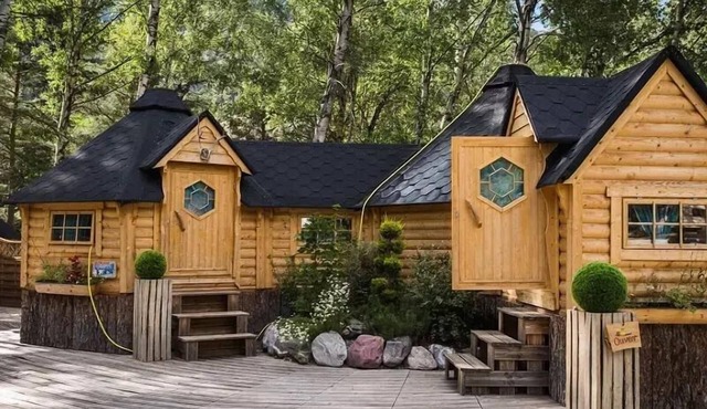 Camping-Caravaneige l'Iscle de Prelles * - Destination Finland - Kota and its private Nordic bath 4 people