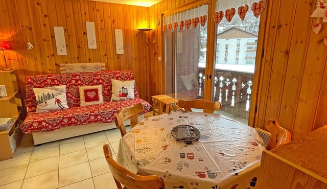 Central T2 apartment with balcony and ski locker