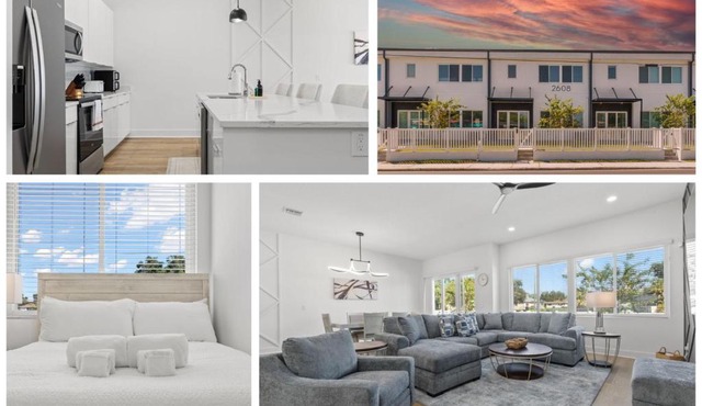 Columbus Cabanas - Modern, Spacious Townhouse In Heart of Tampa, Near Raymond James Stadium