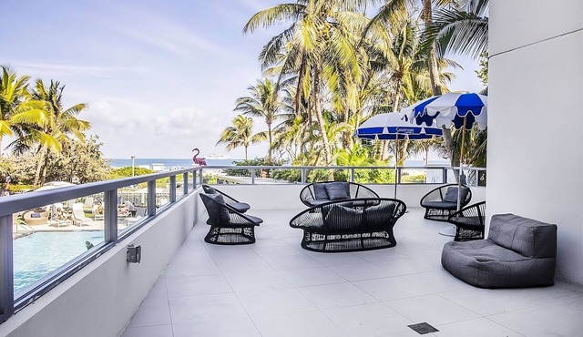 Deluxe Garden View King Balcony at The Sagamore Hotel South Beach!