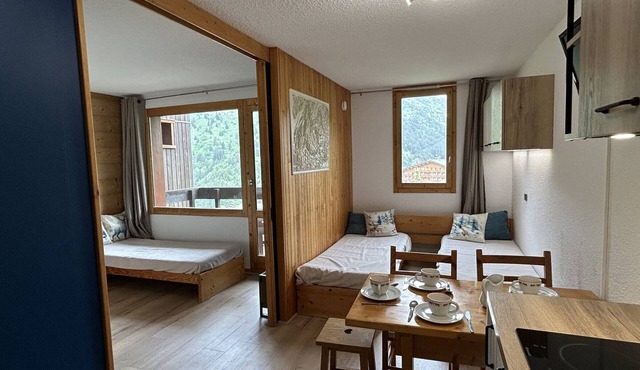 Divisible studio with balcony, near slopes, pet-friendly