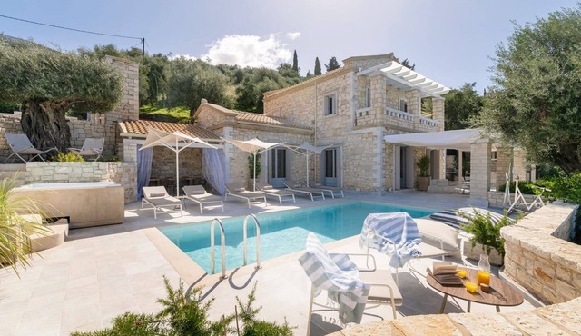 Enchanting Corfu Villa Phoebeia, 4BDR, Private Pool and Hot Tub, Sea Views