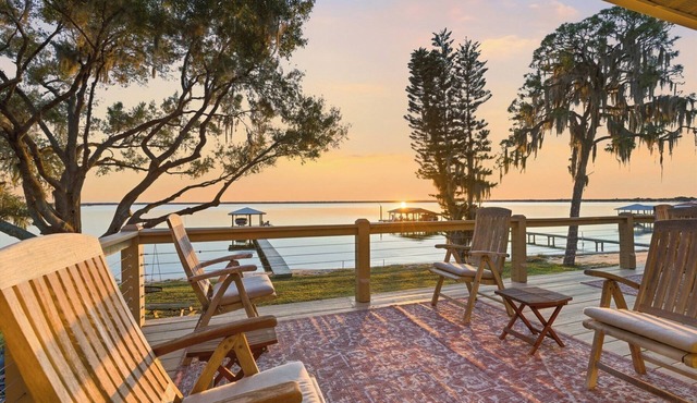 Golden Hour on Lake June - Dock, Deck & Views